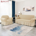 100% polyester stretch slipcover bank met rokafdekking